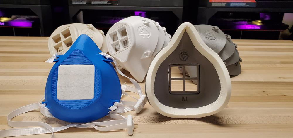 School of Engineering Employees Create 3D Printed Face Masks to Protect GVSU Essential Workers